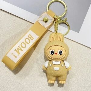 Adorable Apricot Colored Bunny Labubu Keychain NEW with Tags